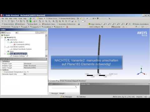 Imperfektionen (upgeom) mit FE-Modeler in ANSYS Workbench v15.0 aufbringen
