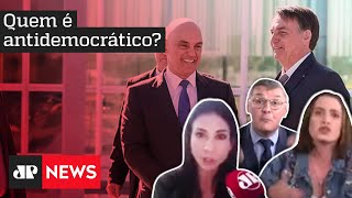 Bolsonaro ou Alexandre de Moraes: quem ameaça a democracia? Debate entre Amanda, Bernardi e Zoe