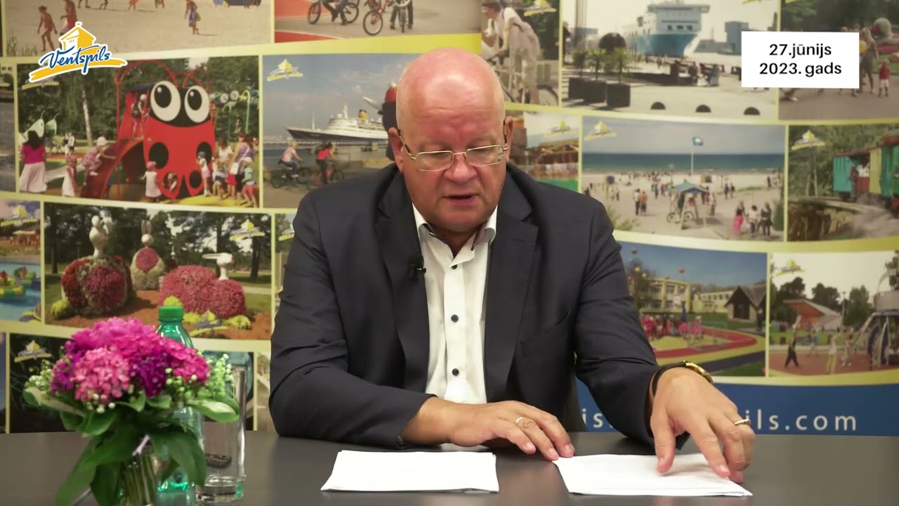 VIDEO: G.Blumbergs par Ventspils pilsētas aktualitātēm – 27.06.2023.