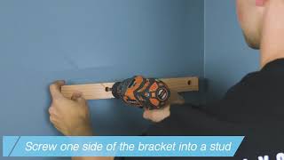 Floating Corner Shelf Installation Tutorial | How To | Lyons Crafted | Custom Floating Shelf | DIY