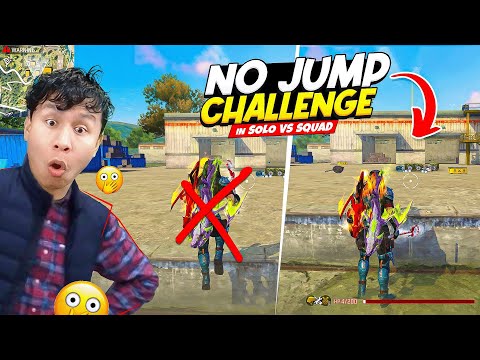 Next to Impossible 😱 No Jump Button Challenge in Solo Vs Squad Yellow Criminal Pro Lobby 🔥