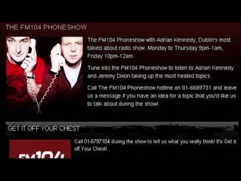Adrian Kennedy FM104 Phoneshow - Confessions Mad Gavin Get It Off Your Chest