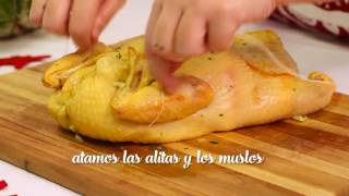 Receta de Pularda Rellena de Boletus y Foie