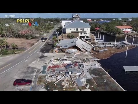 VOA - JEJAK KEHANCURAN DI TENGGARA AS AKIBAT BADAI TOPAN HELEN