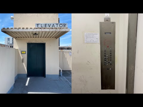 Nasty and Weird Thyssen-Dover Hydraulic elevator @ Central Garage - San Mateo, CA