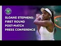 Sloane Stephens First Round Press Conference | Wimbledon 2021