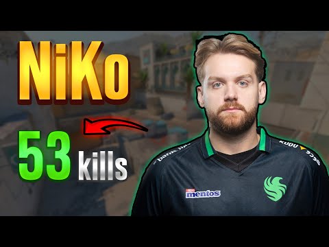 NiKo gets 53 kills vs PROs in FACEIT! NiKo POV with COMMs (Dust 2)