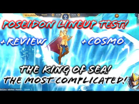 Saint Seiya: Awakening - Sea King Poseidon Review with Some Example Lineup! For PvP!