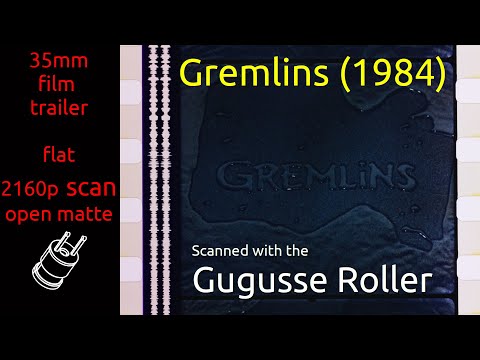 Gremlins (1984) 35mm film trailer teaser, flat open matte, 2160p