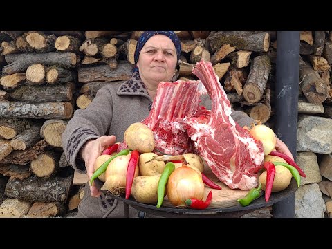 Grandma Russia: Traditional Beef Steak Kebab on Sadj Grill
