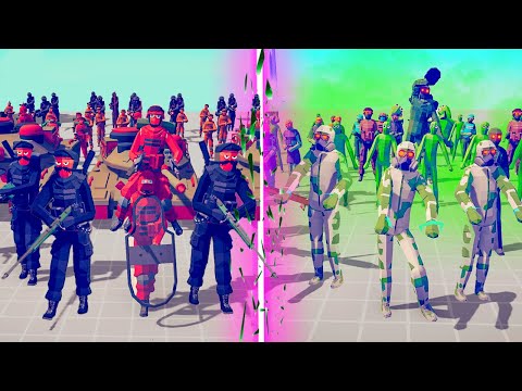 ZOMBIE ARMY vs MODERN MILITARY ARMY TEAM Tournament  / Totally Accurate Battle Simulator ( TABS )