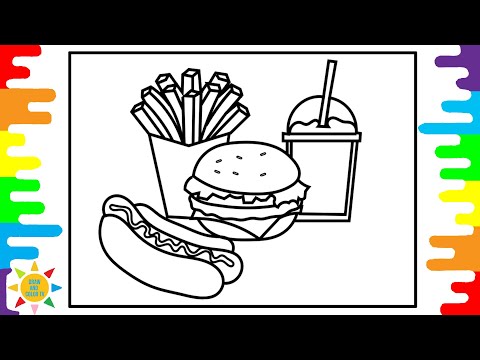 Fast Food Coloring Pages | Hot Dog Coloring | Chips Coloring | Drink Coloring|Cartoon - Why We Lose
