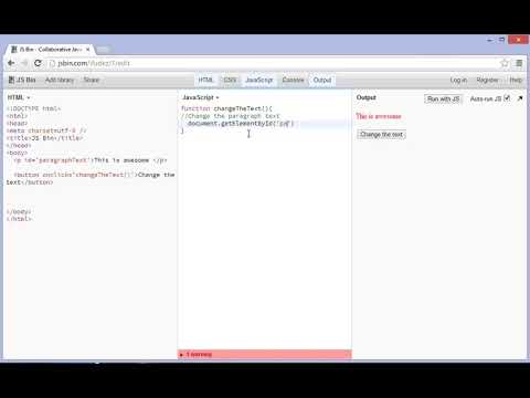 6 Changing the text in JavaScript