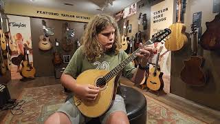 Classical minuet. Gold tone octave mandolin. 13 year old Bodhi