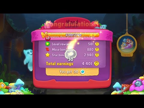 @Fishdom Win Strikes Level 8992 - Hard Level 8997, Got 30 Silver Coupons