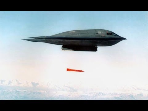 USA B2 Spirit Stealth Bomber drops NUCLEAR Gravity Bomb Video