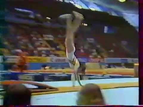 Ecaterina SZABO (ROM) vault - 1985 Europeans Helsinki EF
