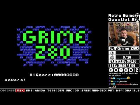 TheMexicanRunner beating the high score in Retro Game Gauntlet 2.