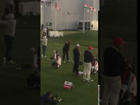 Jordan Spieth warm up Pres Cup 2017