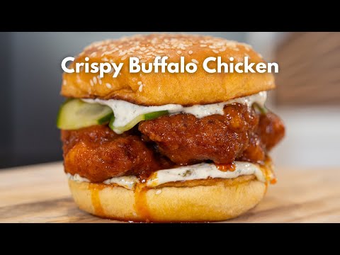 Crispy Chicken Sandwich with Buffalo Honey Sauce | Or Is It A Burger?