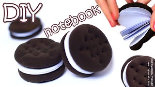 How To Make Oreo Notebook - DIY Chocolate Sandwich Cookies Notebook Tutorial