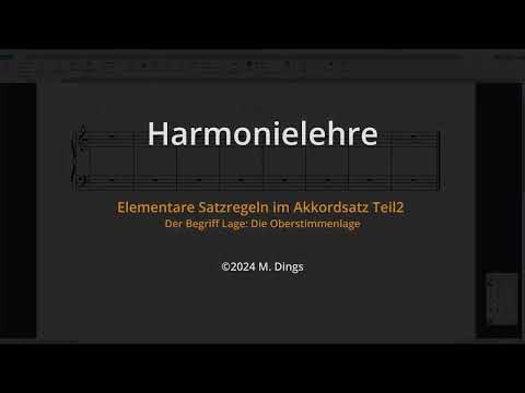 Harmonielehre 007 Lagenbegriff Teil 1