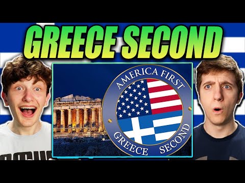Americans React to America First GREECE SECOND! (Official)