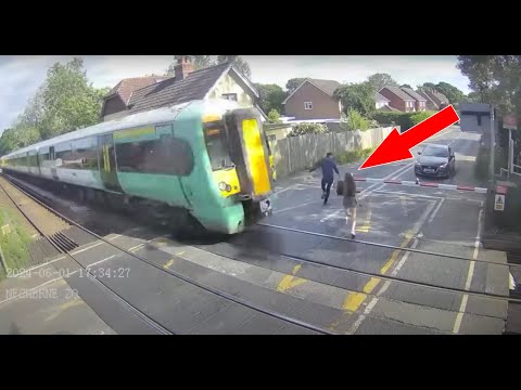 Heart-stopping near misses at railway level crossings in CCTV released by Network Rail