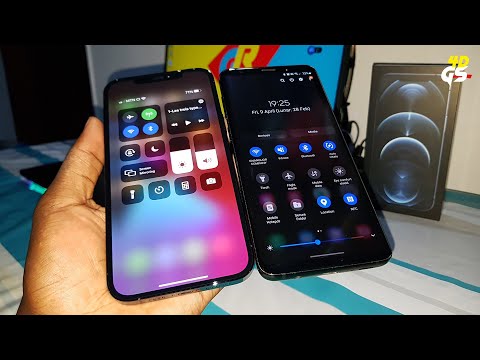 One UI 3.1 Dark Mode vs iOS 14.4.2 Dark - Galaxy S9+ vs iPhone 12 Pro Max