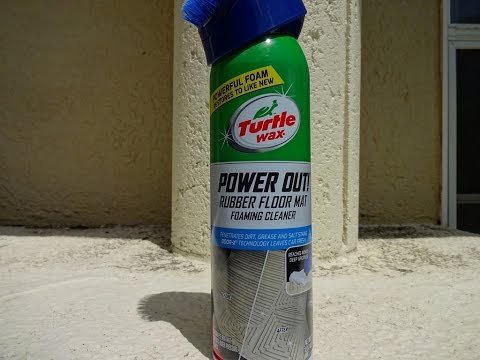 Turtle Wax Power Out Rubber Floor Mat Foaming Cleaner Review and Test Result.