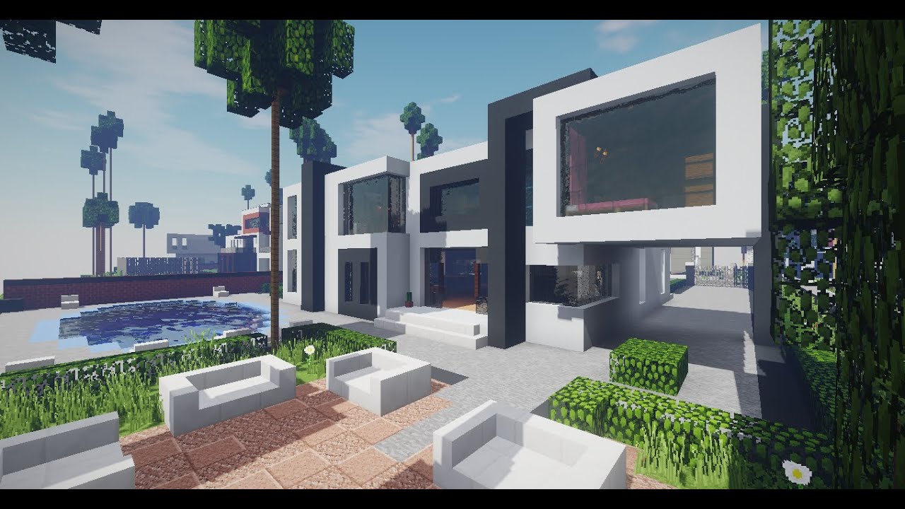 Casa Moderna Simples  Modern House simple Minecraft Map