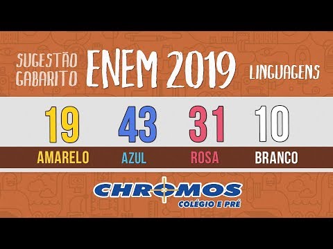 Gabarito ENEM 2019 CHROMOS - Prova Amarela: Questão 19 | Linguagens e Códigos