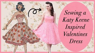 Sewing a Katy Keene inspired Vintage Valentines Dress - Vintage Sewing Adventures with Miss MonMon