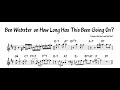 Ben Webster transcription on How Long Has This Been Going On