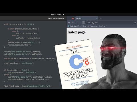 I made a web server In C like a true sigma