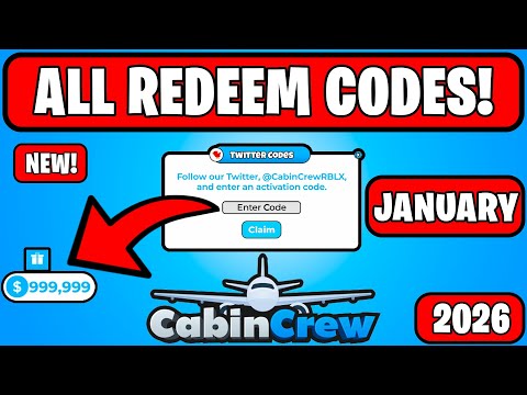 CABIN CREW SIMULATOR ALL NEW & WORKING CODES FOR JANUARY 2026 ROBLOX