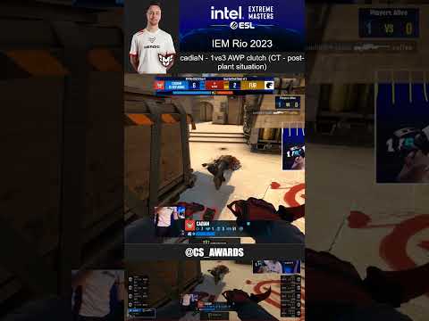 cadiaN - 1vs3 AWP clutch (CT - post-plant situation) (Heroic vs FURIA) - IEM Rio 2023