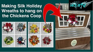 DIY: Making 8 mini Holiday Wreaths for the Chicken coop