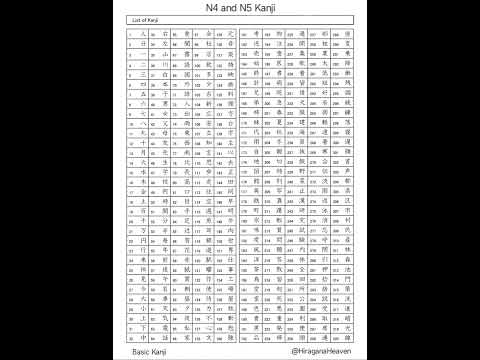 N5 & N4 Kanji List | Follow for detailed Kanji #N4Kanji #KanjiN4 #JLPT #JFT #N4 #N4KanjiList