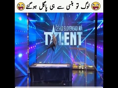 Funny Man jumping in Czechoslovakia got talent Show