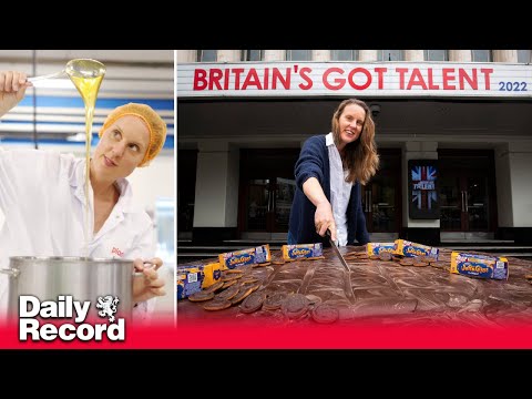 Bake Off champion unveils world’s largest Jaffa Cake