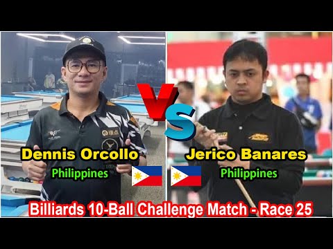 Jerico Banares 🆚️ Dennis Orcollo | Billiards 10-Ball Challenge Match - Race to 25