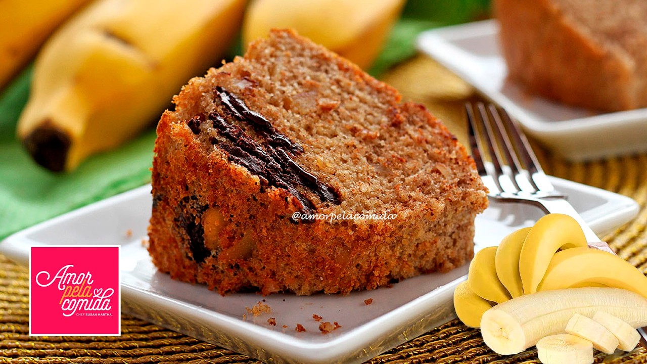 BOLO DE BANANA COM AVEIA SIMPLES DE LIQUIDIFICADOR SEM TRIGO