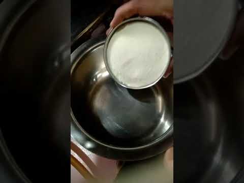 Homemade Suji cake in oven