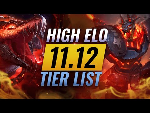 HIGH ELO Best Champions TIER List - League of Legends Patch 11.12