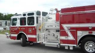 preview picture of video 'New Fire Truck - Brogden Fire Dept - E-One'