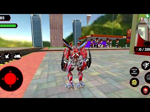 New Red Bike #1 - Grand Robot Bike Transform City Attack - Android Gameplay