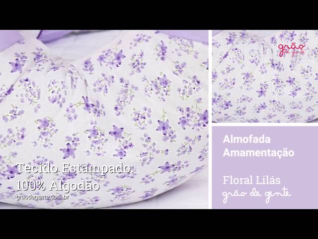 Almofada Amamentação Floral Lilás | Ref: 57720