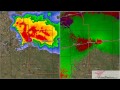 2007 Greensburg Kansas Tornado Doppler Radar Time Lapse Split Screen