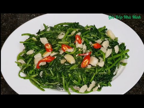 Cải xoong xào tỏi